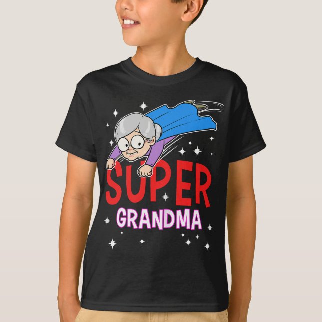 Womens Toppen Grandma Superassistance Grandma Gran T Shirt (Framsida)