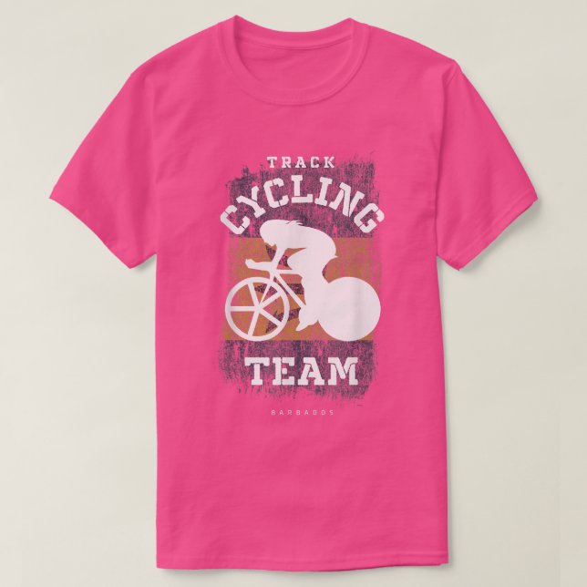 Womens Track Cycling Barbados Road Bike Speed Cycl T Shirt (Design framsida)