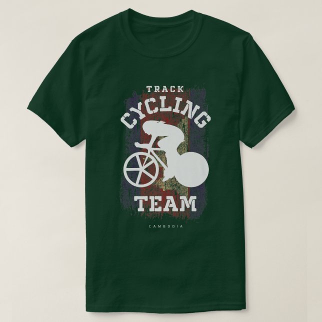 Womens Track Cycling Cambodia Road Bike Speed Cycl T Shirt (Design framsida)