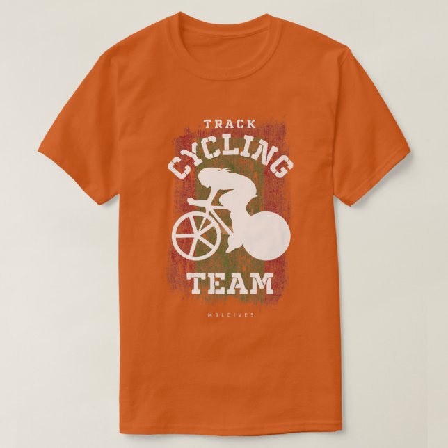 Womens Track Cycling Maldives Road Bike Speed Cycl T Shirt (Design framsida)