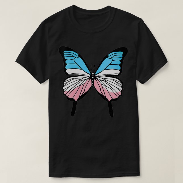 Womens Trans Pride Butterfly Transgender VNeck T Shirt (Design framsida)