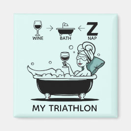 Womens Triathlon Magnet