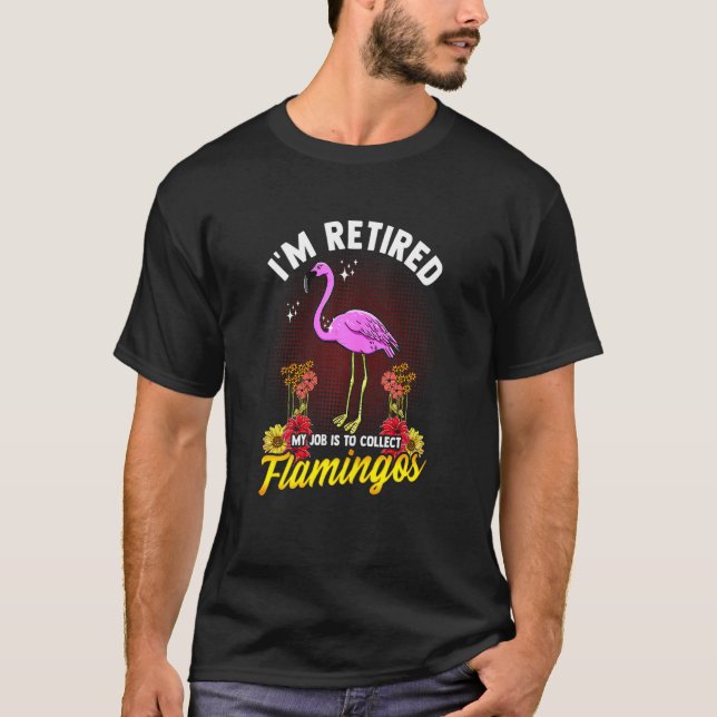 Womens Tropical Flamingo Pension T Shirt (Framsida)