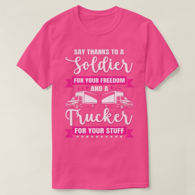 Womens Trucker Land Trucker Diesel Freight Tru T Shirt (Design framsida)