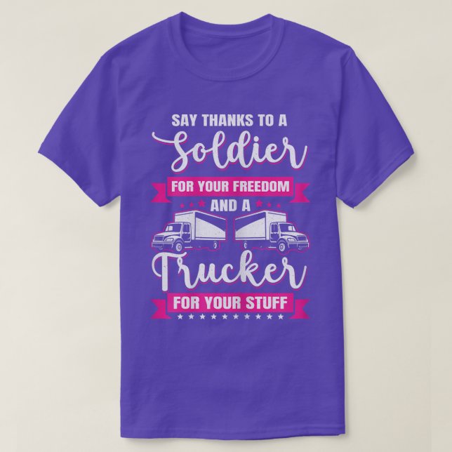 Womens Trucker Land Trucker Diesel Freight Tru T Shirt (Design framsida)