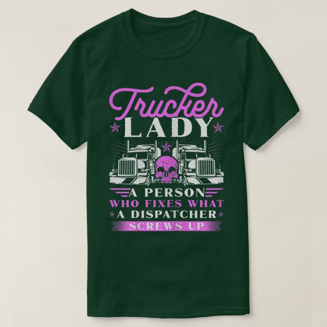 Womens Trucking Lastbil Driver Definition Quote, W T Shirt (Design framsida)
