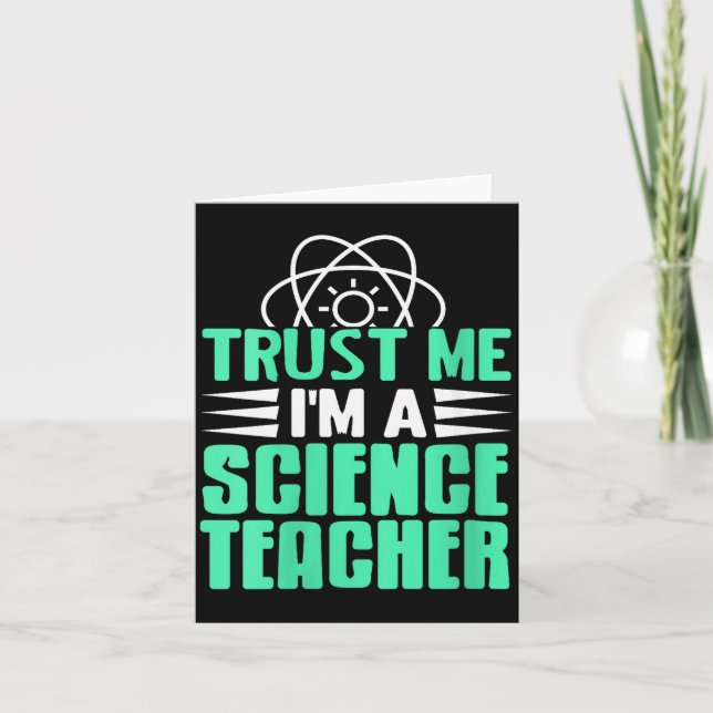 Womens Trust Me I’m Science Teacher With Stem Supe Kort (Framsida)