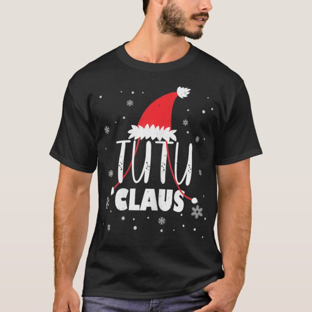 Womens Tutu Claus Santa Hat Hawaiian Grandma & Gra T Shirt (Framsida)