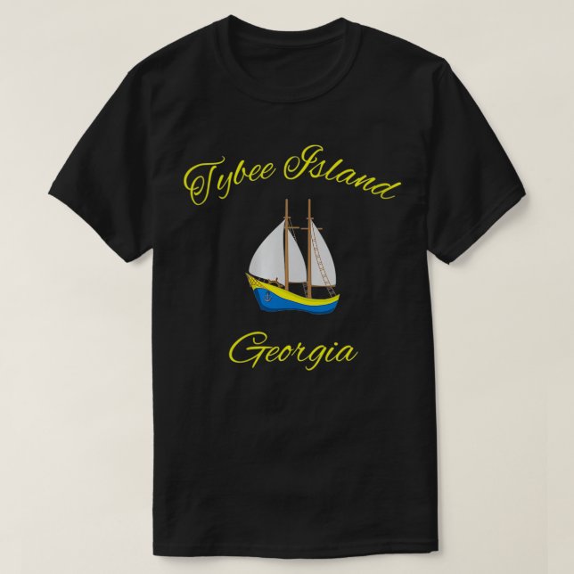 Womens Tybee Island VNeck T Shirt (Design framsida)