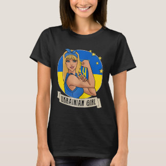 Womens Ukrainian Girl Ukraine Flag Merchandise Ukr T Shirt