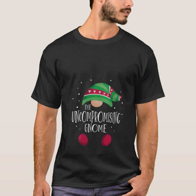 Womens Uncompromising Gnome Family Matching Christ T Shirt (Framsida)