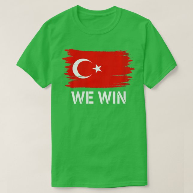 Womens urkey Flagga Vi vill ha amerikanska urkish- T Shirt (Design framsida)