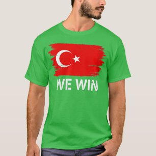 Womens urkey Flagga Vi vill ha amerikanska urkish- T Shirt