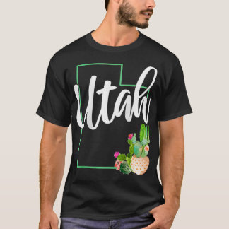 Womens Utah Pride State Karta Cactus Vintage Utah T Shirt
