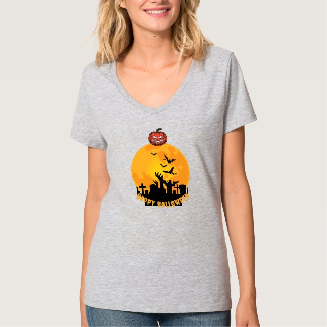 Womens V-Nacke T-Shirt (Framsida)