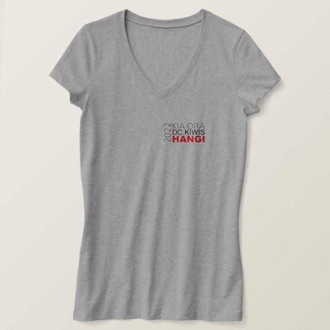 Womens V nacke T shirt - Hangi (Design framsida)