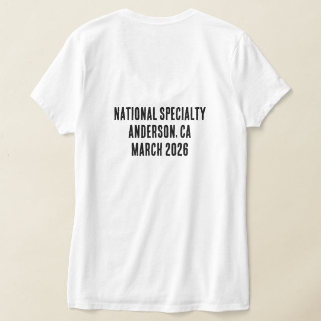 Women's V neck T Shirt (Laydown Baksida)