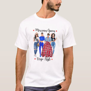 Womens Våg Mexikanska drottningen August September T Shirt