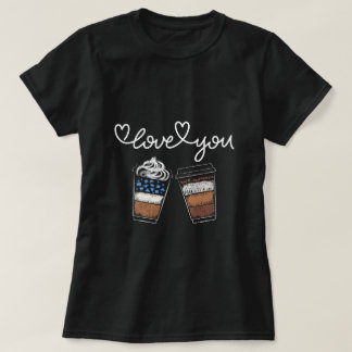Womens Valentines day Coffee Älskare Gift T Shirt