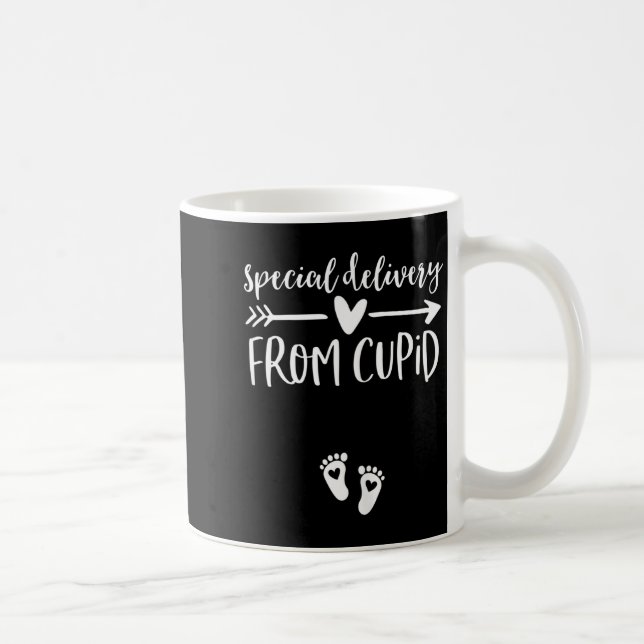 Womens Valentines Day Couples Pregnancy Announceme Kaffemugg (Höger)