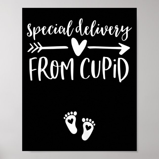 Womens Valentines Day Couples Pregnancy Announceme Poster (Framsidan)