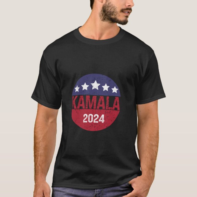 Womens Varsity Kamala Harris Första kvinnans presi T Shirt (Framsida)