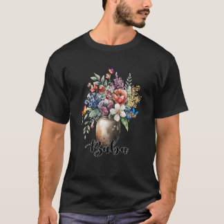 Womens Vas av Wildblommor Butterflies Baba T Shirt