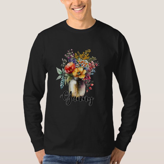 Womens Vase of Wildflowers Ganny T Shirt (Framsida)