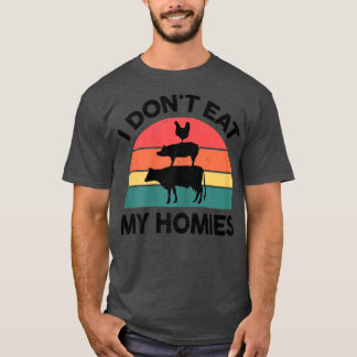 Womens Vegetarian-Shirt jag äter inte mina Homies T Shirt
