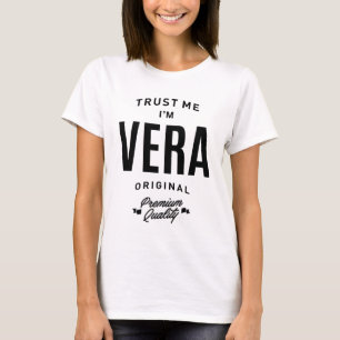 Womens Vera Personlig Namn Birthday Gift T Shirt