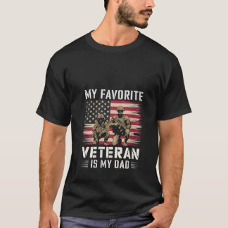 Womens Veteran Pappa American Flagga Proud Militar T Shirt