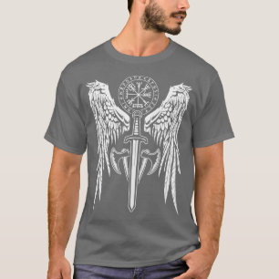 Womens Viking Valhalla Valkyrie Vingar Norse Mytho T Shirt