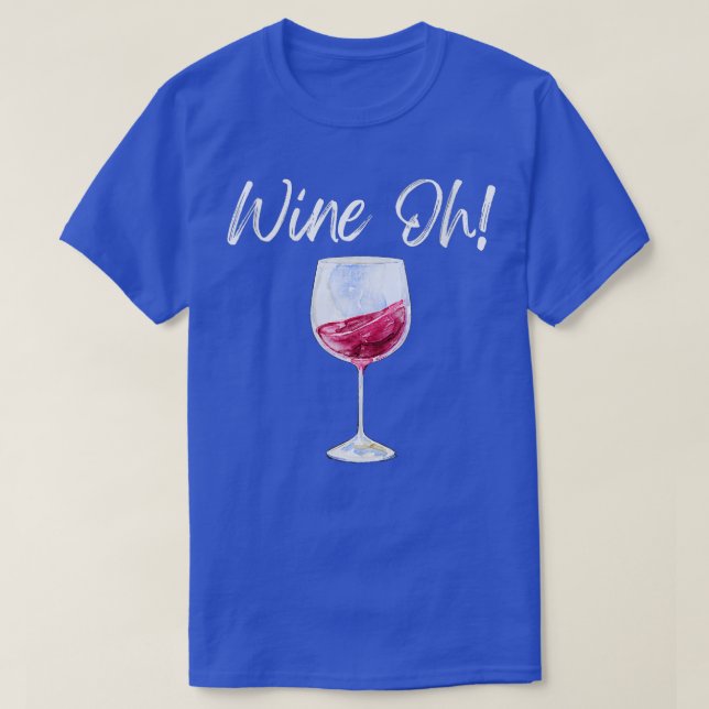 Womens Vin Oh Funny Vin Glass Red Vin White Win T Shirt (Design framsida)