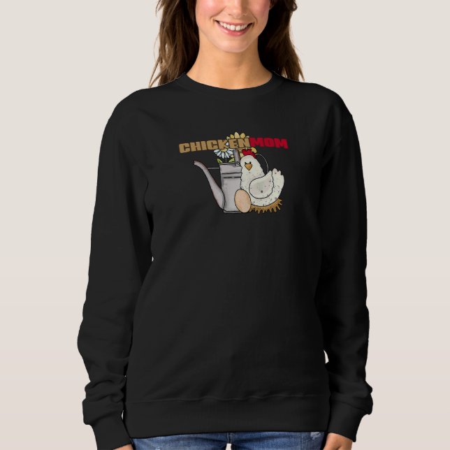 Womens Vintage Chickenmom Watering Can   T Shirt (Framsida)