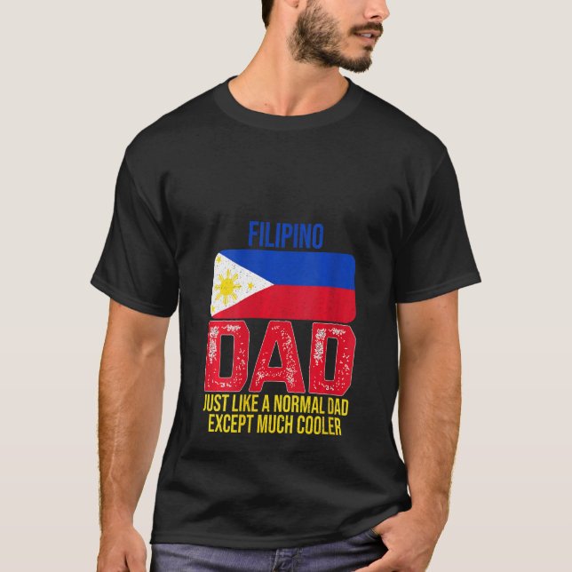 Womens Vintage Filipino Pappa Filippinerna Flagga  T Shirt (Framsida)