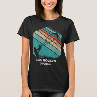 Womens Vintage Retro Kitesurf Los Roques Kite Surf T Shirt