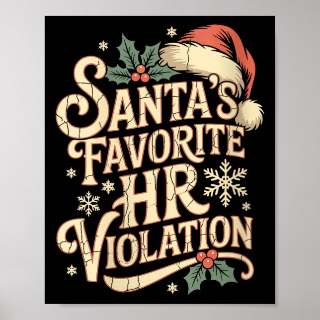 Womens Vintage Sarcastic Retro Hr Violation Christ Poster (Framsidan)