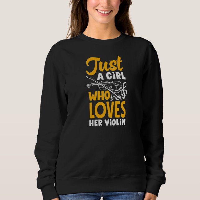 Womens Viola Violinist Just A Girl Who Loves Her V T Shirt (Framsida)