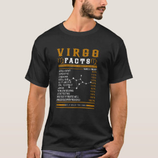 Womens Virgo Facts Zodiac Sign  Birthday Born July T Shirt