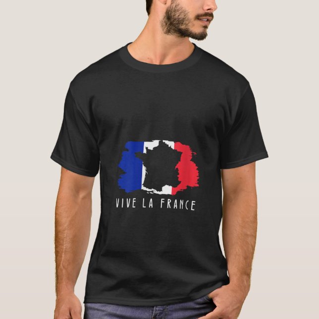 Womens Vive la france French Flag Bastille Day 202 T Shirt (Framsida)