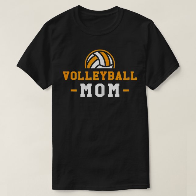 Womens Volleyball Mamma Funny Sports Mamma Support T Shirt (Design framsida)