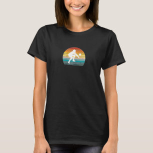Womens Volleyball Player Silhouette Sunset Retro B T Shirt
