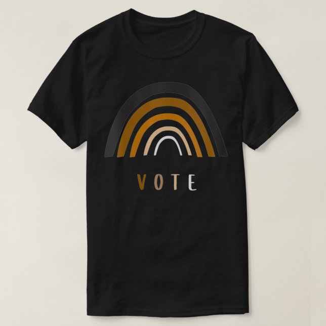 Womens Vote Rainbow VNeck T Shirt (Design framsida)