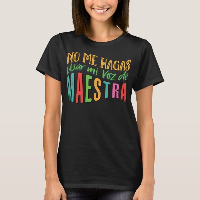 Womens Voz de Cute Bilingual Teacher Gift Maestra T Shirt (Framsida)