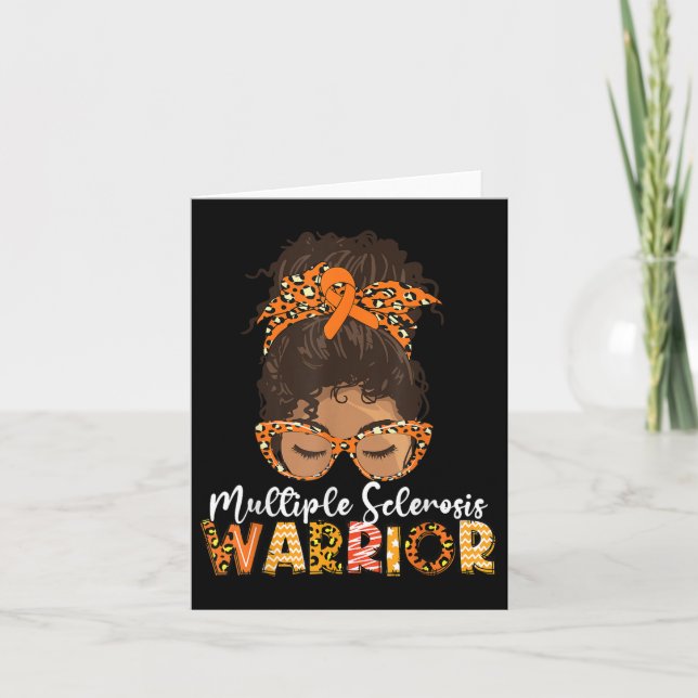 Womens Warrior Messy Bun - Många Sclerosis A Kort (Framsida)