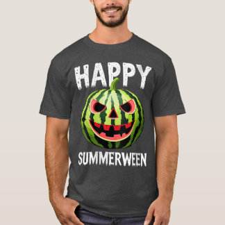 Womens Watermelon Jackolantern Summer Halloween Ha T Shirt