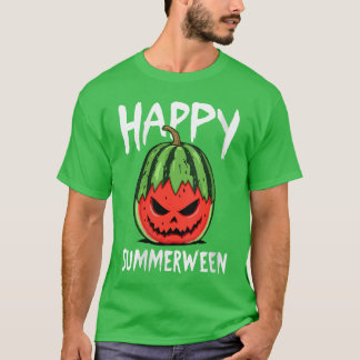 Womens Watermelon Jackolantern Summer Halloween Ha T Shirt