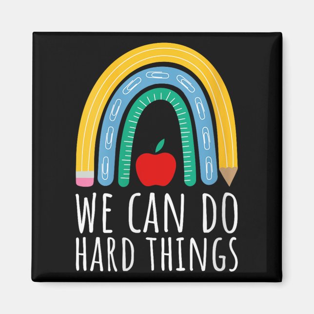 Womens We Can Do Hard Things Motivational Teacher  Magnet (Framsidan)