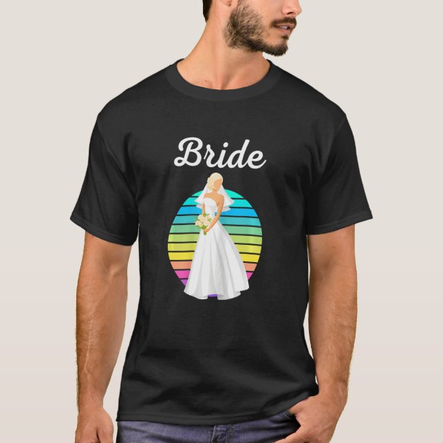 Womens Wedding Bride Just Married Womens Wedding B T Shirt (Framsida)
