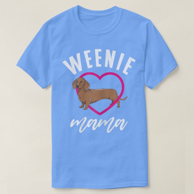 Womens Weenie Mamma Dachshund Älskare Pet Owner Hu T Shirt (Design framsida)